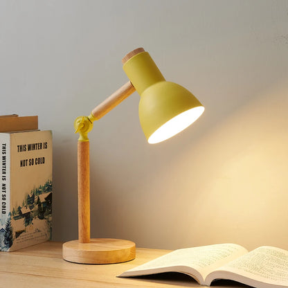 Eva Nordic Wooden LED Table Lamp Yellow | Celestre