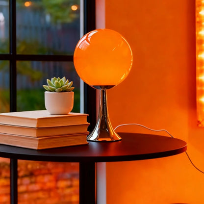 Bina Globe Trumpet Table Lamp Orange | Celestre