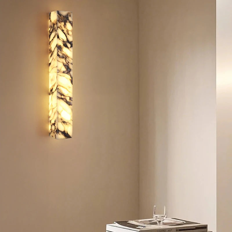 Arli Marble Long Cuboid Wall Light | Celestre