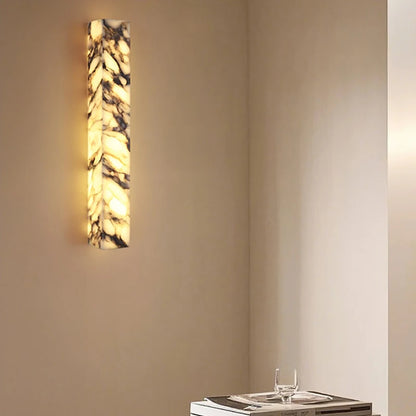 Arli Marble Long Cuboid Wall Light | Celestre