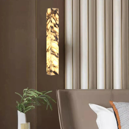 Arli Marble Long Cuboid Wall Light 60cm | Celestre