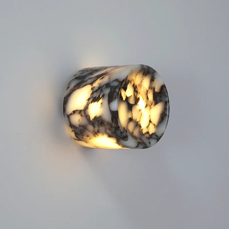 Tiza Cylindrical Marble Wall Light | Celestre