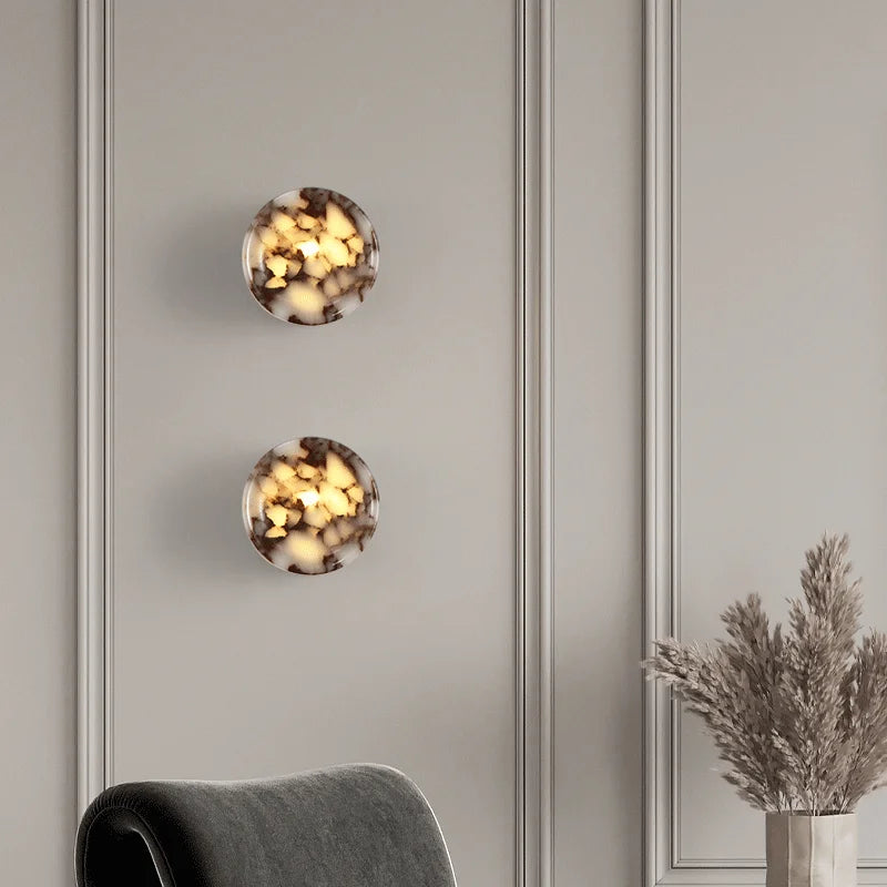 Tiza Cylindrical Marble Wall Light | Celestre