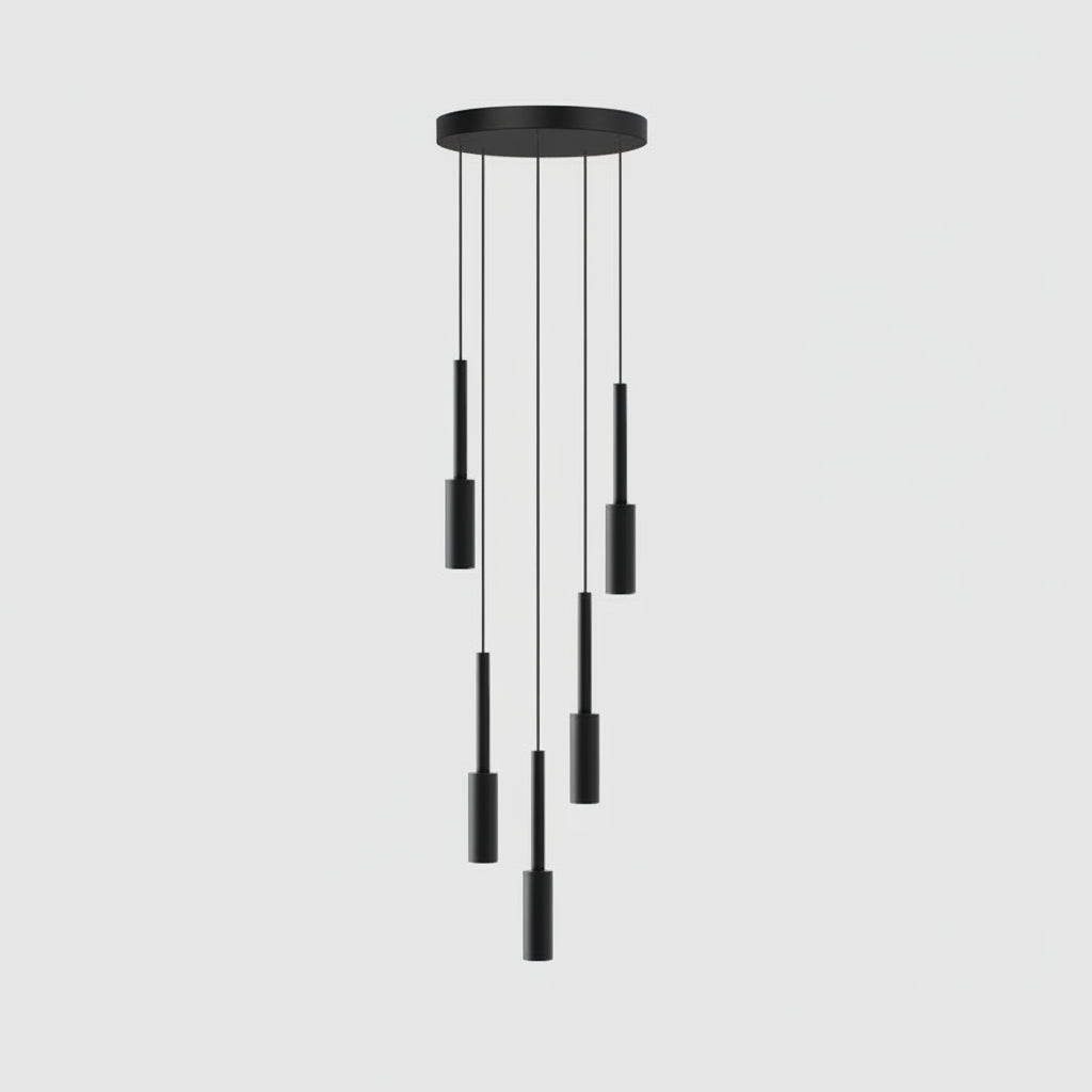 Jiza Cylindrical Spotlight Chandelier 5 Heads | Celestre