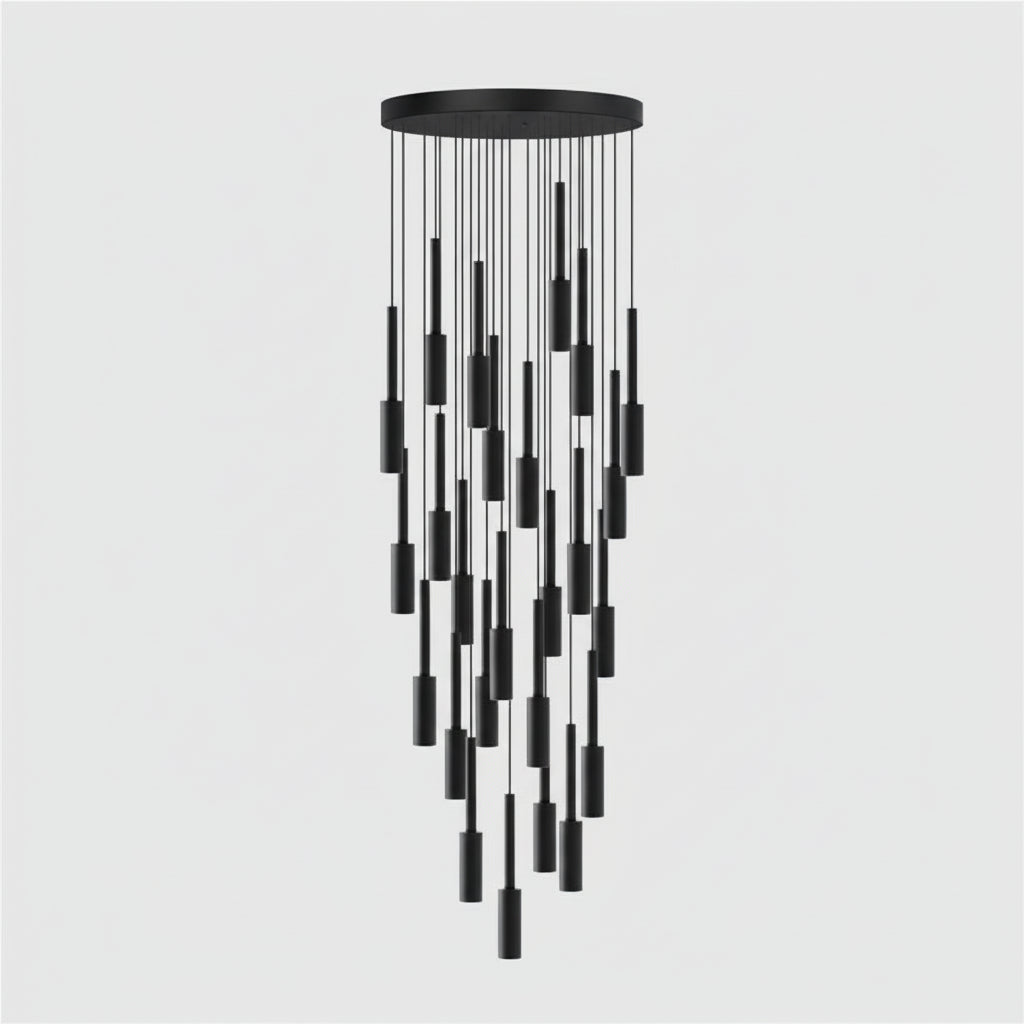 Jiza Cylindrical Spotlight Chandelier 25 Heads | Celestre