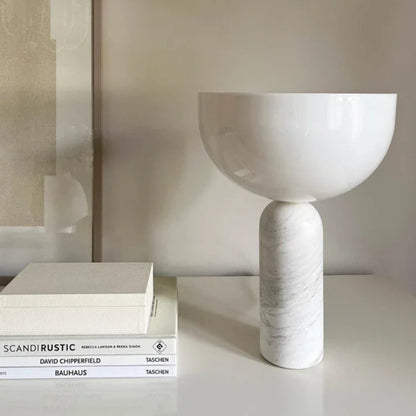 Jova Marble Mushroom Table Lamp White | Celestre