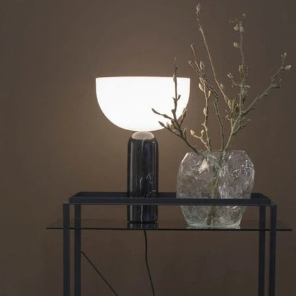 Jova Marble Mushroom Table Lamp Black | Celestre