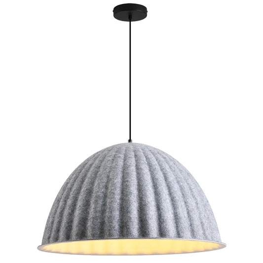 Lene Nordic Ribbed Dome Pendant Light Light Gray | Celestre