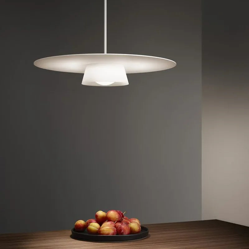 Ilex Round Saucer Pendant Light White | Celestre