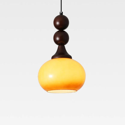 Ezer Beaded Globe Pendant Light Orange | Celestre