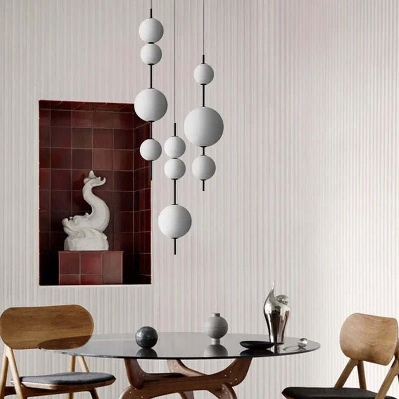Kiri Vertical Stacked Globe Pendant Light | Celestre