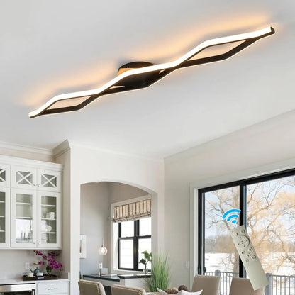 Saza Linear Wave Ceiling Light Default | Celestre