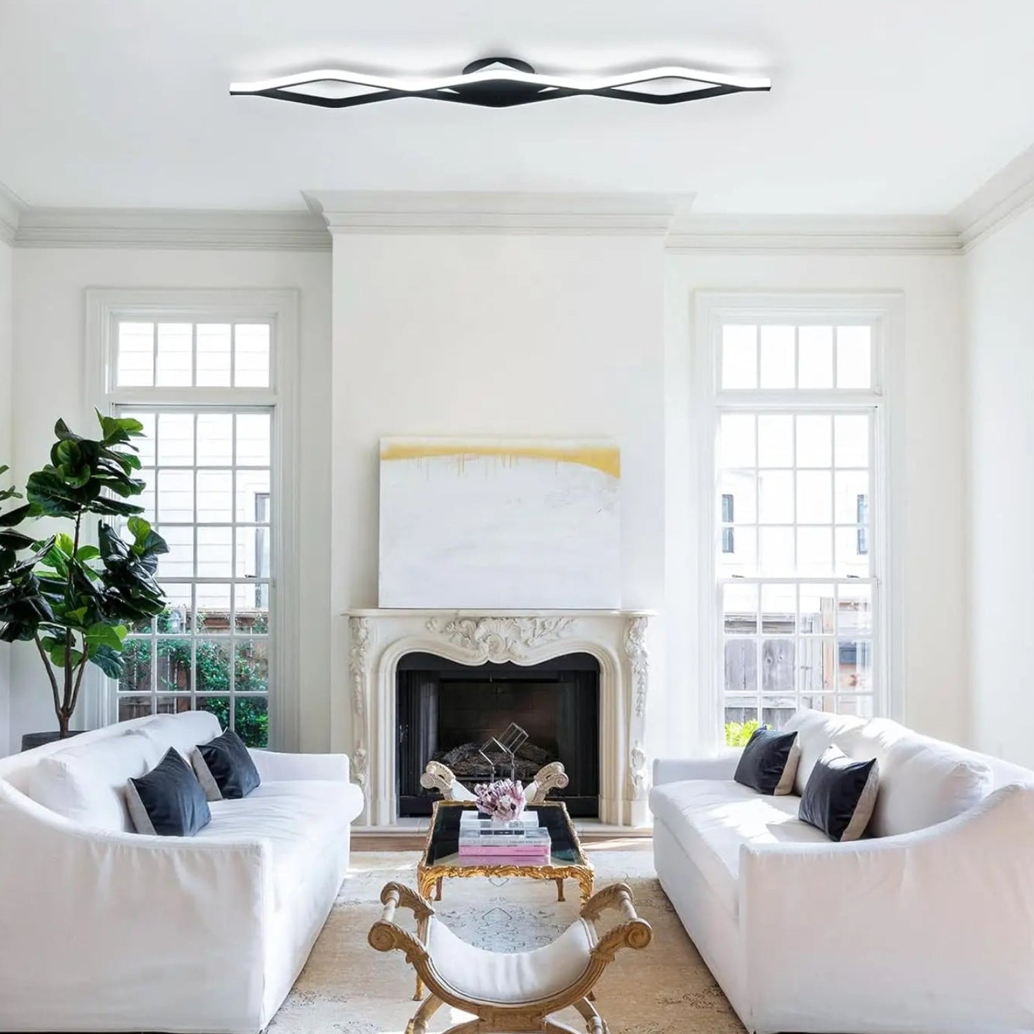 Saza Linear Wave Ceiling Light | Celestre