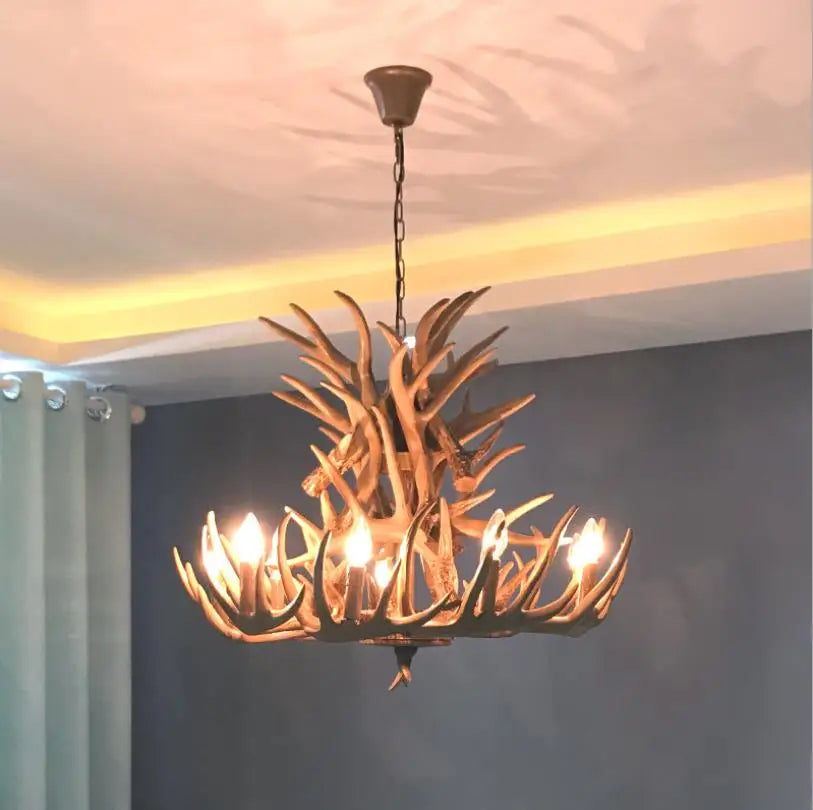 Ovle Retro Deer Antlers Candle Chandelier | Celestre