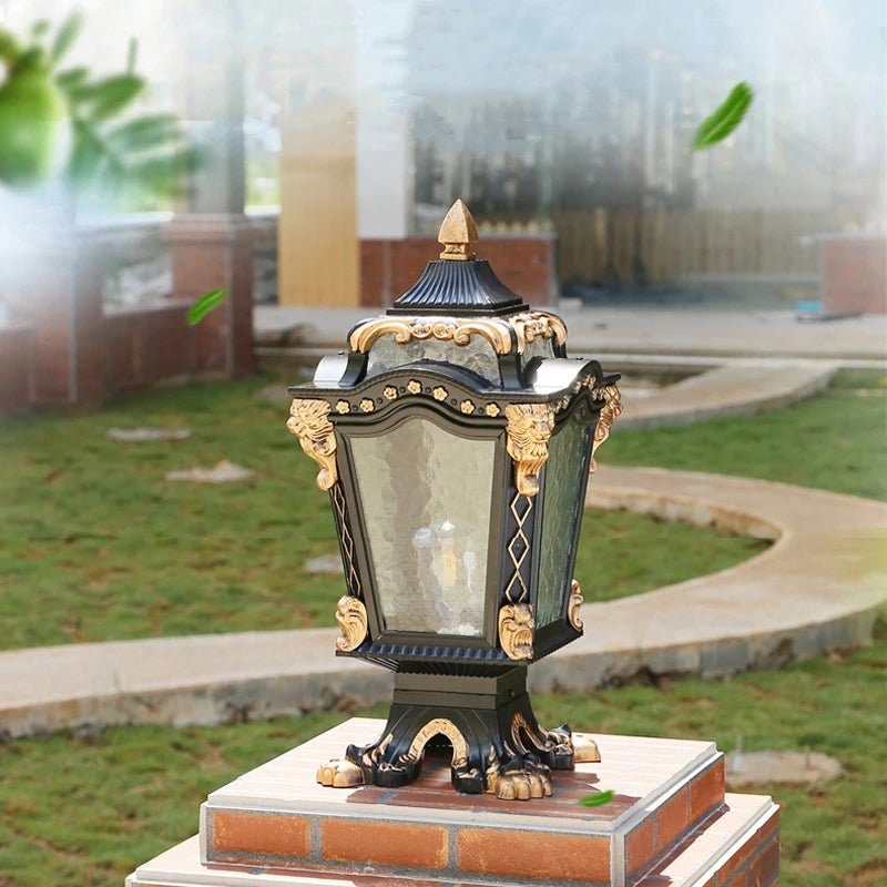 Verzi Lantern Tapered Pillar Light | Celestre