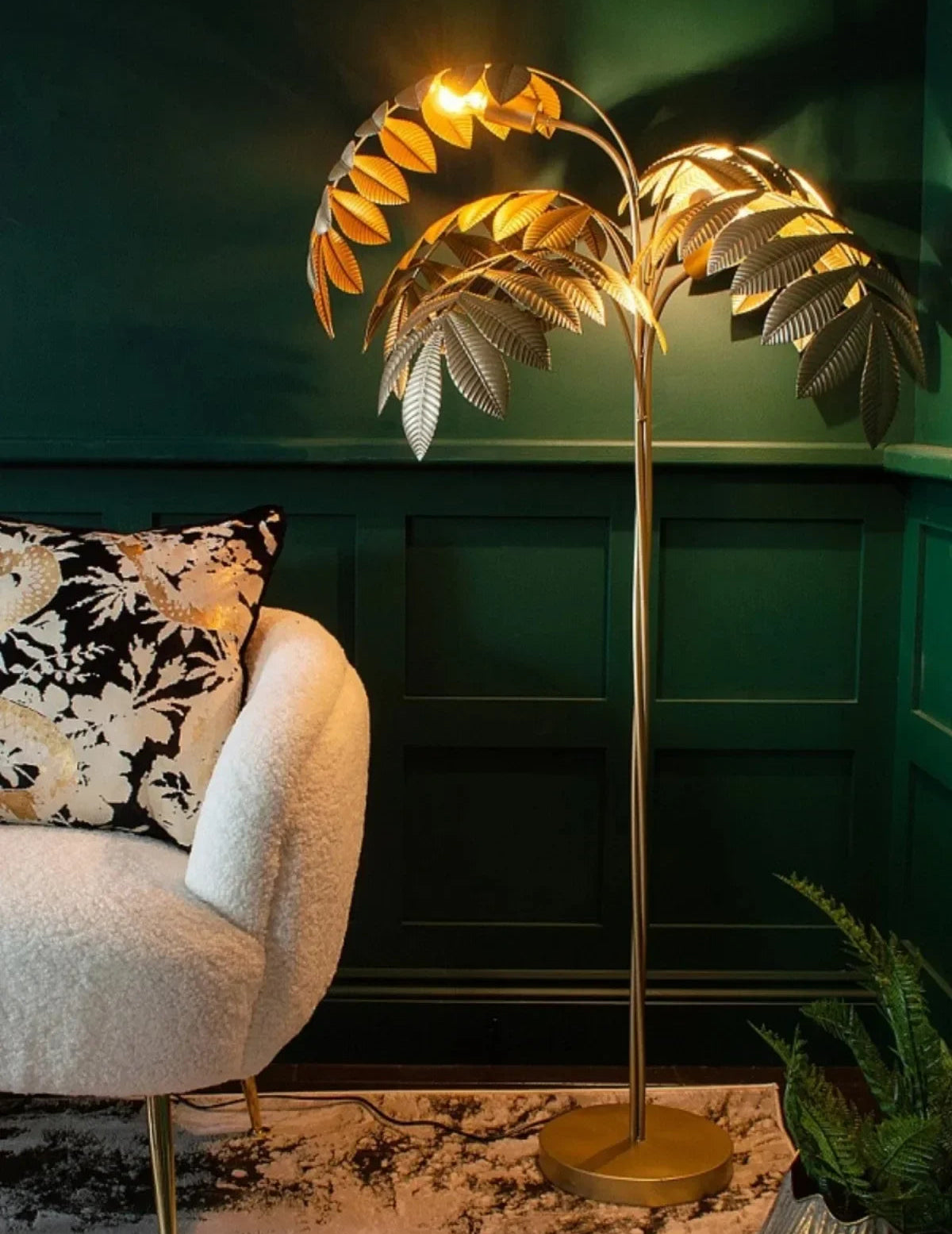 Delo Retro Palm Leaf Lamp Floor Lamp | Celestre