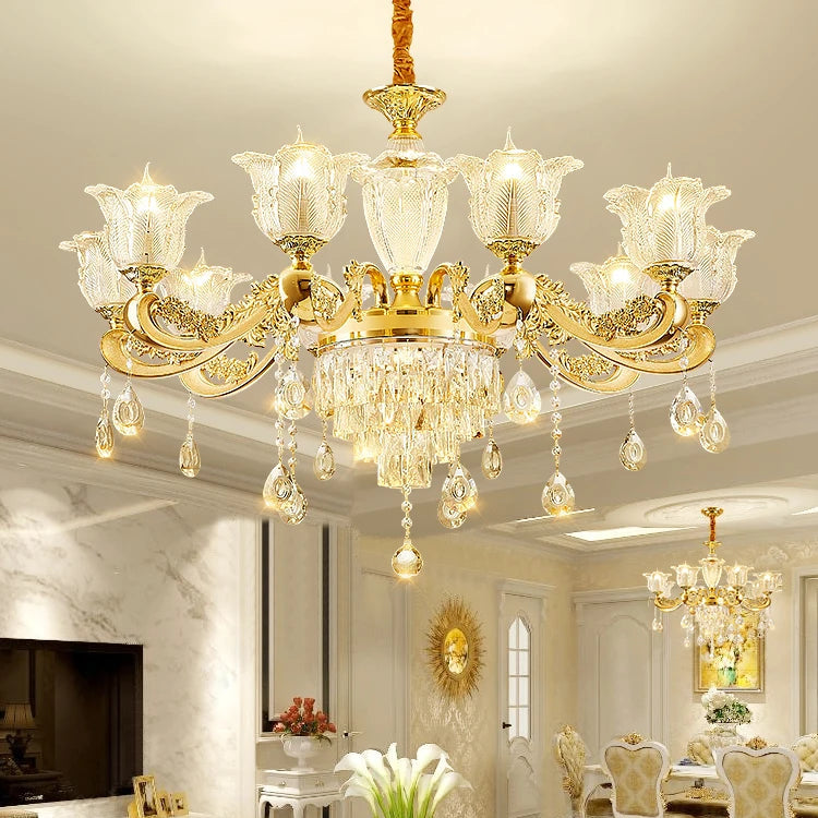 Daro Floral Tiered Crystal Chandelier | Celestre