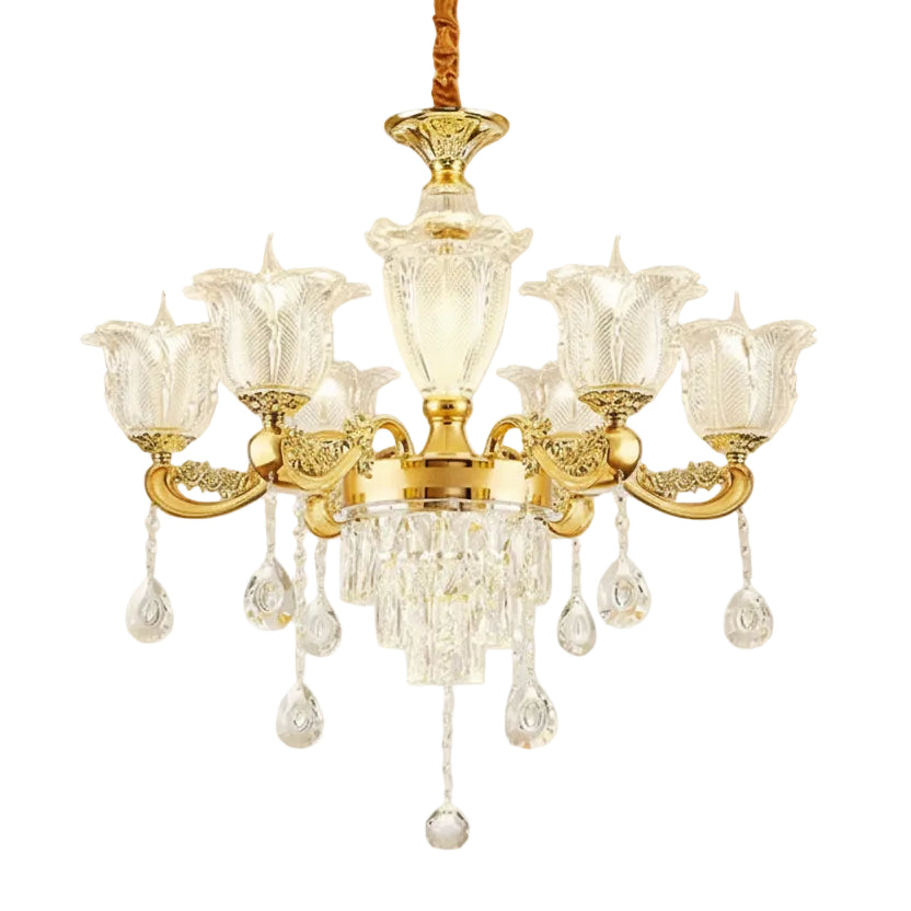 Daro Floral Tiered Crystal Chandelier | Celestre