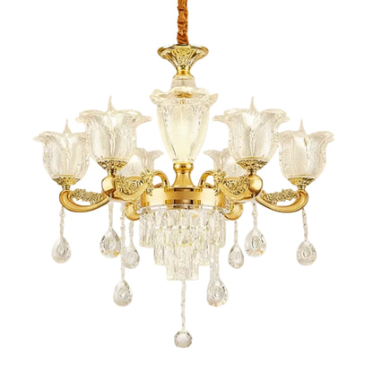 Daro Floral Tiered Crystal Chandelier | Celestre