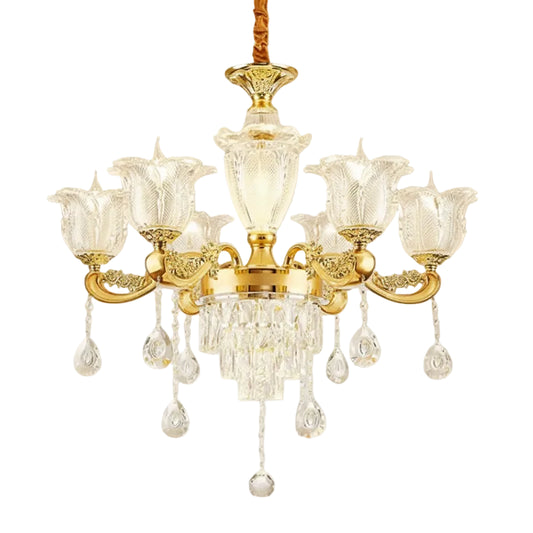 Daro Floral Tiered Crystal Chandelier | Celestre