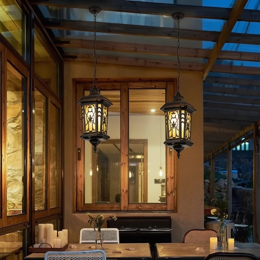 Nuno Hexagonal Lantern Outdoor Pendant Light | Celestre