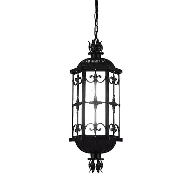 Evon Hexagonal Long Outdoor Pendant Light | Celestre