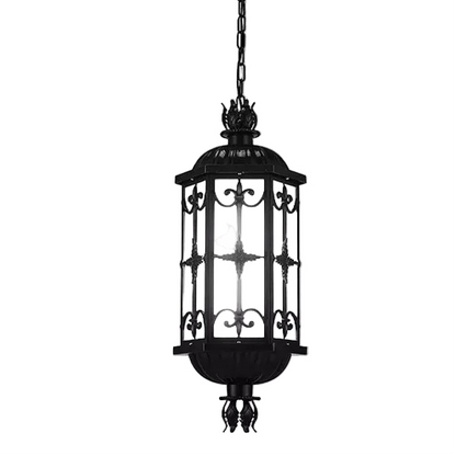 Evon Hexagonal Long Outdoor Pendant Light | Celestre