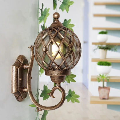 Wavo Lantern Globe Outdoor Wall Light | Celestre