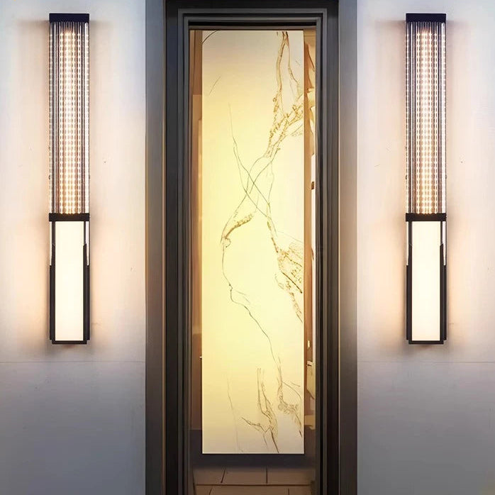 Duza Vertical Fluted Outdoor Wall Light | Celestre