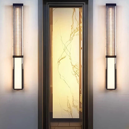 Duza Vertical Fluted Outdoor Wall Light | Celestre