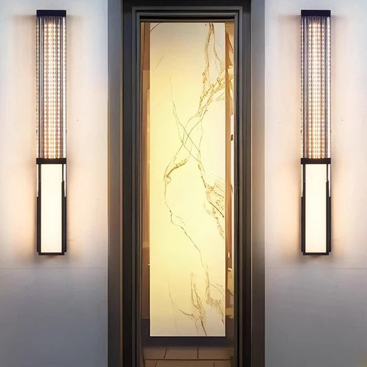 Duza Vertical Fluted Outdoor Wall Light | Celestre