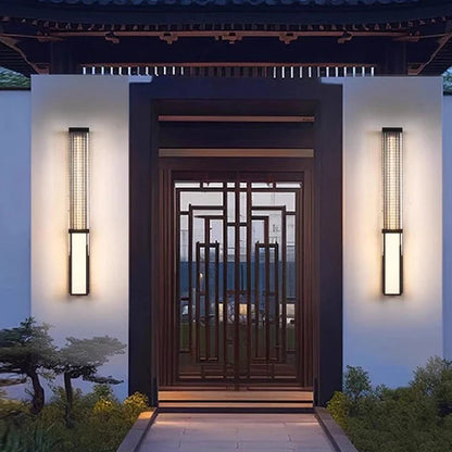 Duza Vertical Fluted Outdoor Wall Light | Celestre