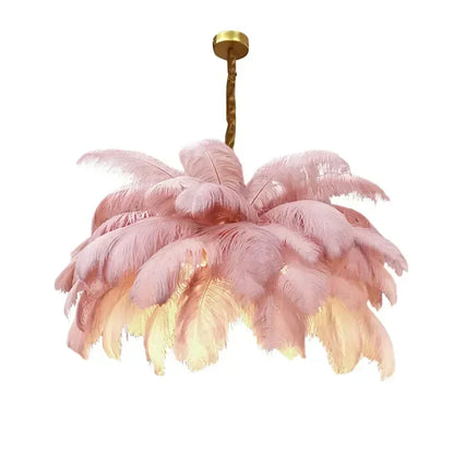 Eiro Nordic Feather Chandelier Pink | Celestre