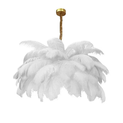 Eiro Nordic Feather Chandelier White | Celestre