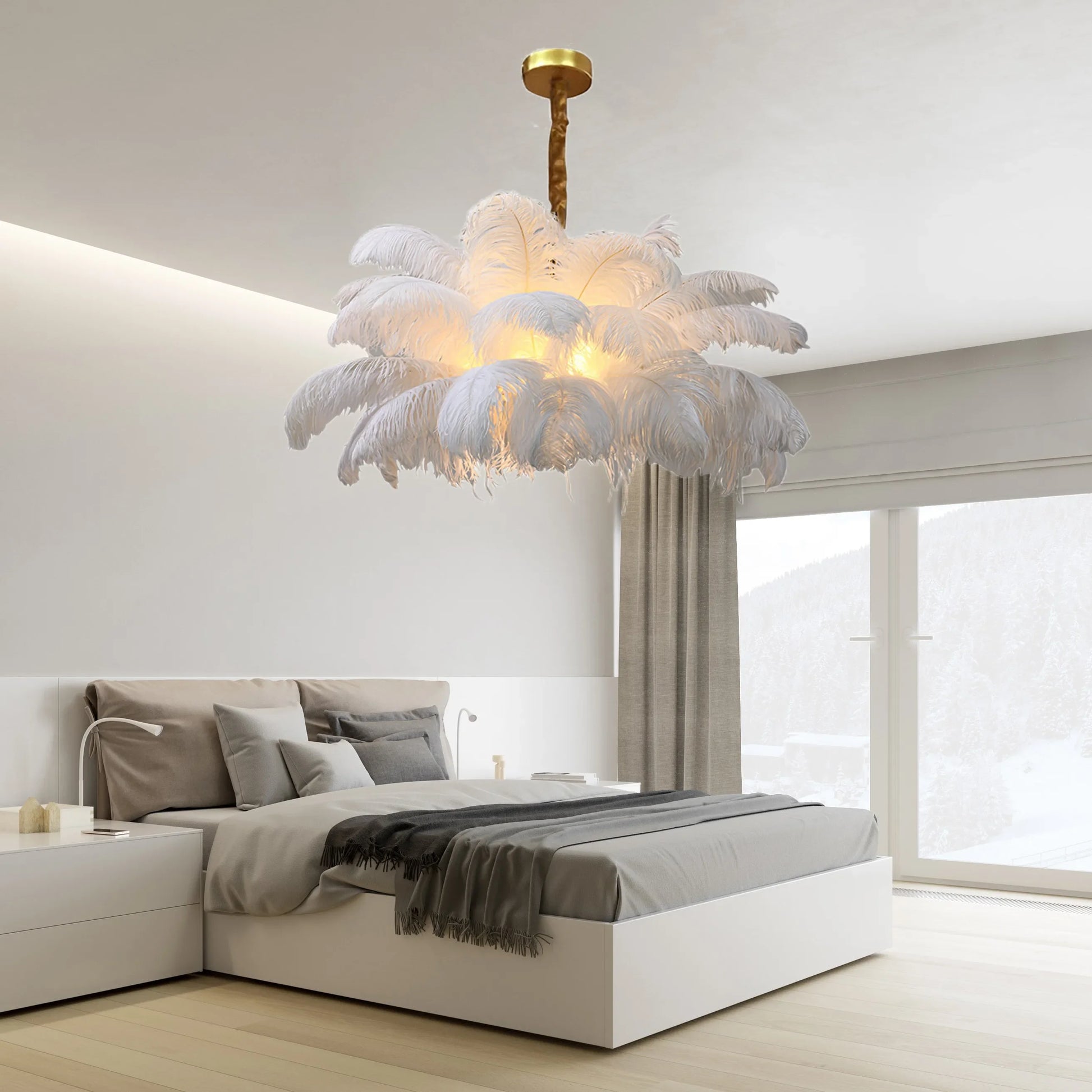 Eiro Nordic Feather Chandelier | Celestre