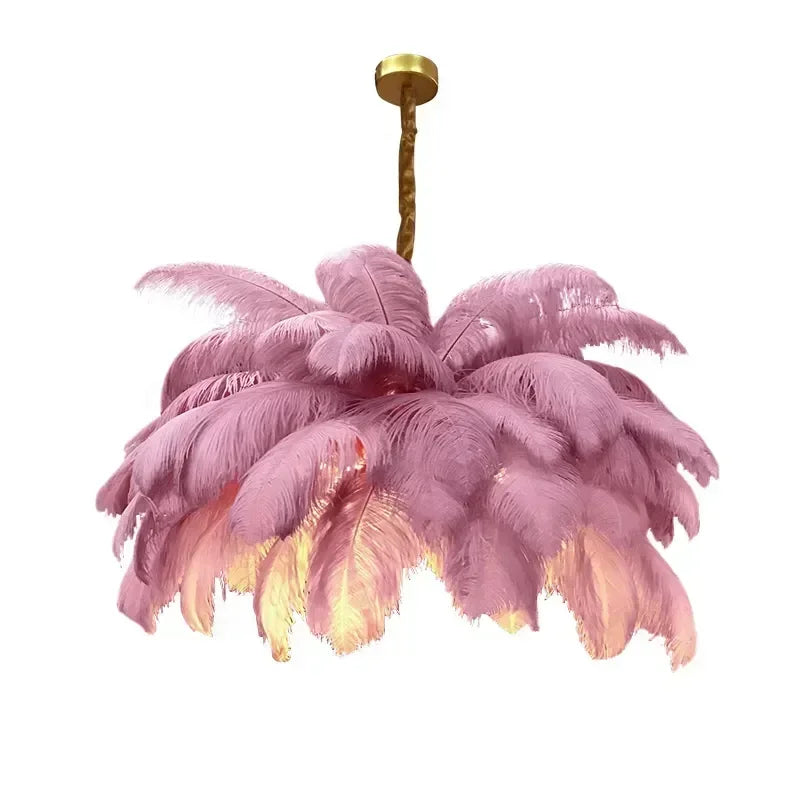 Eiro Nordic Feather Chandelier Purple | Celestre
