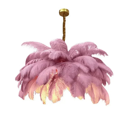 Eiro Nordic Feather Chandelier Purple | Celestre
