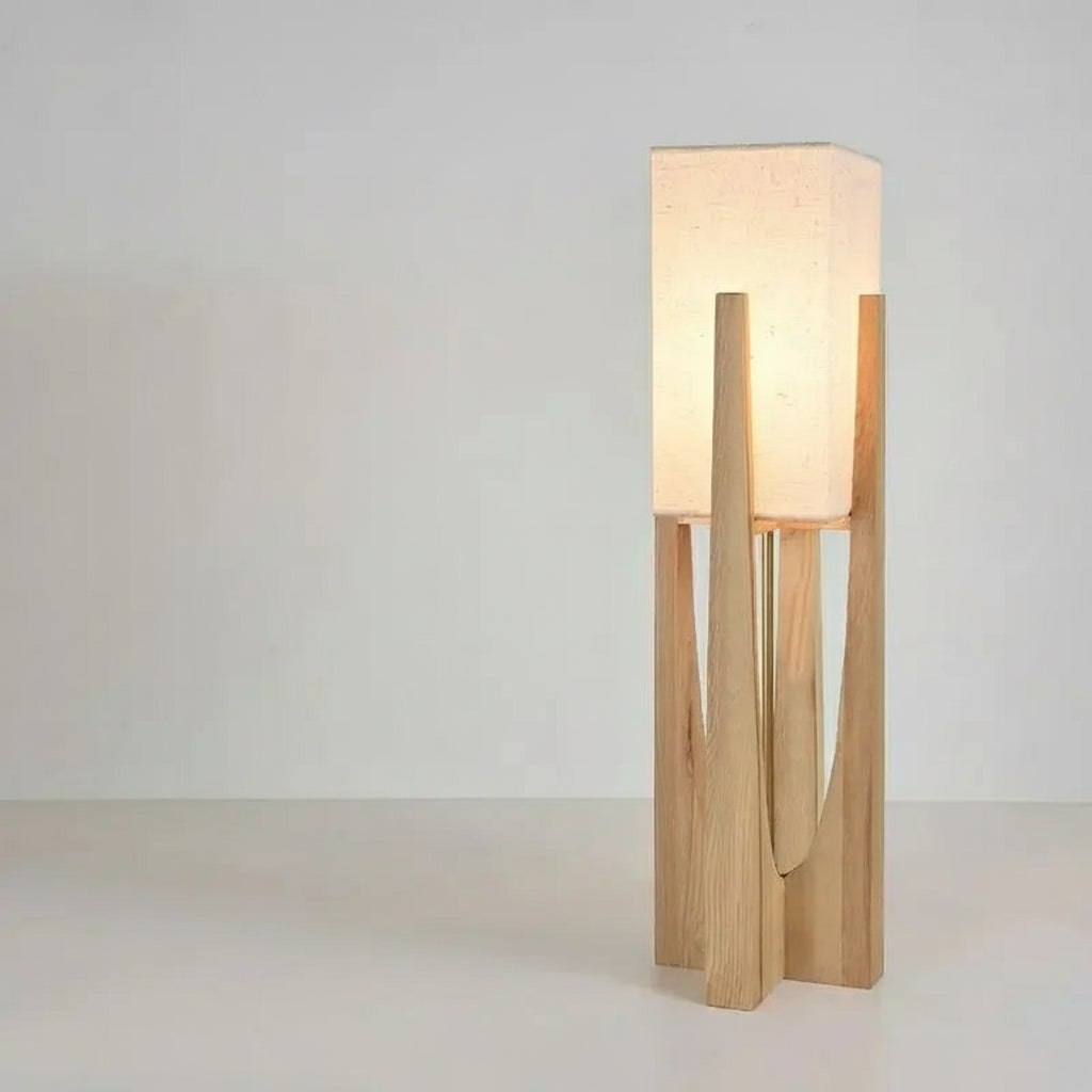 Novra Nordic Solid Wood Floor Lamp Walnut 82 cm | Celestre