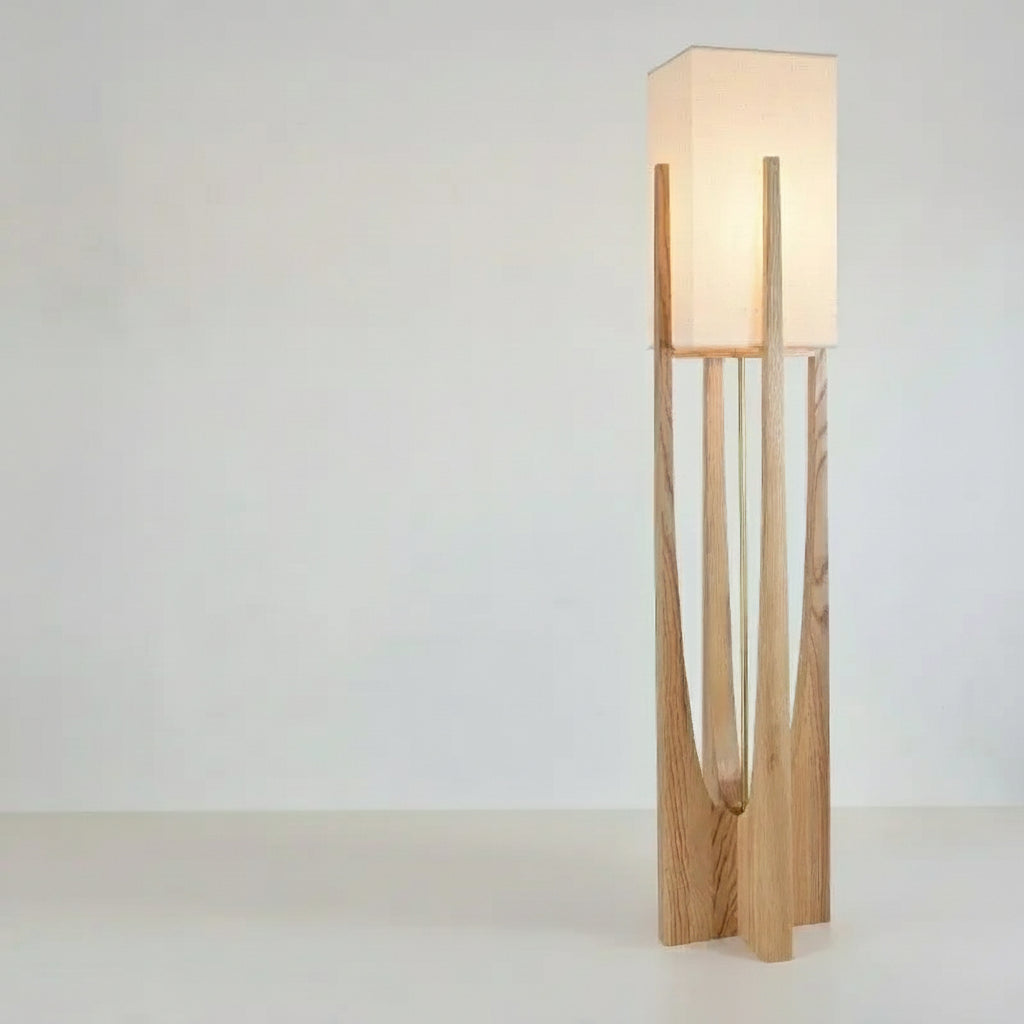 Novra Nordic Solid Wood Floor Lamp Walnut 145 cm | Celestre