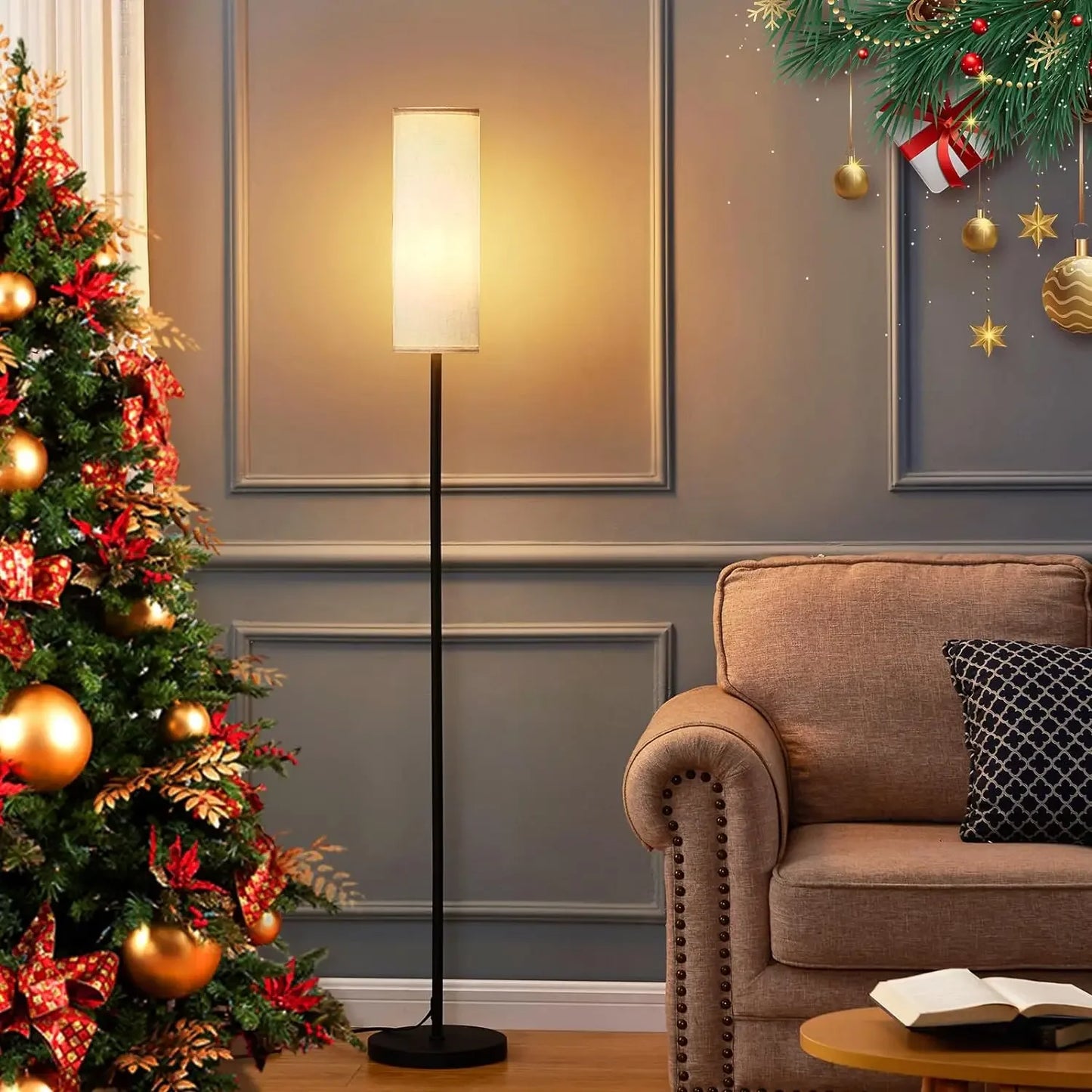 Brexa Pole Cylindrical Floor Lamp | Celestre