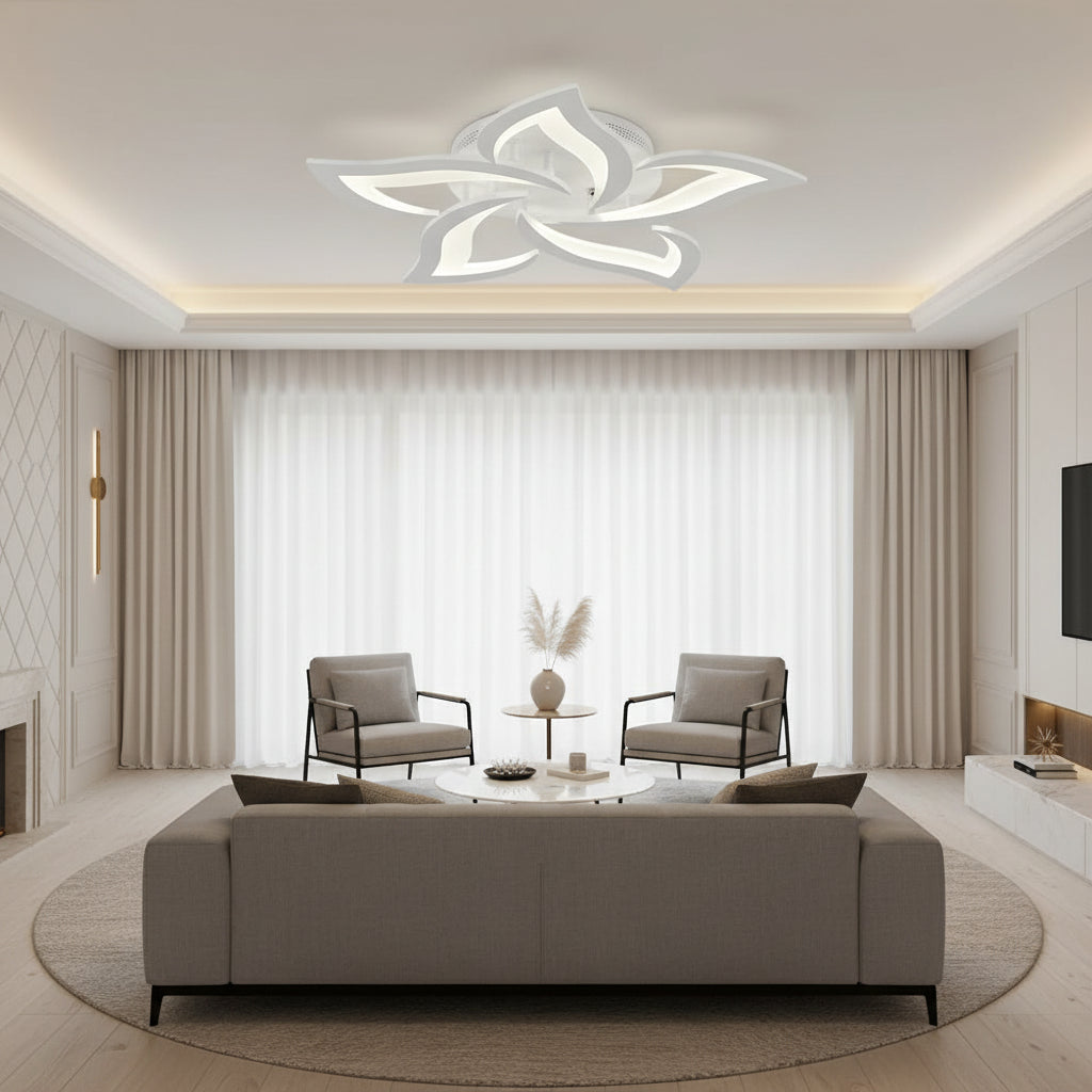 Fiva Flower Ceiling Light White 5 Heads | Celestre