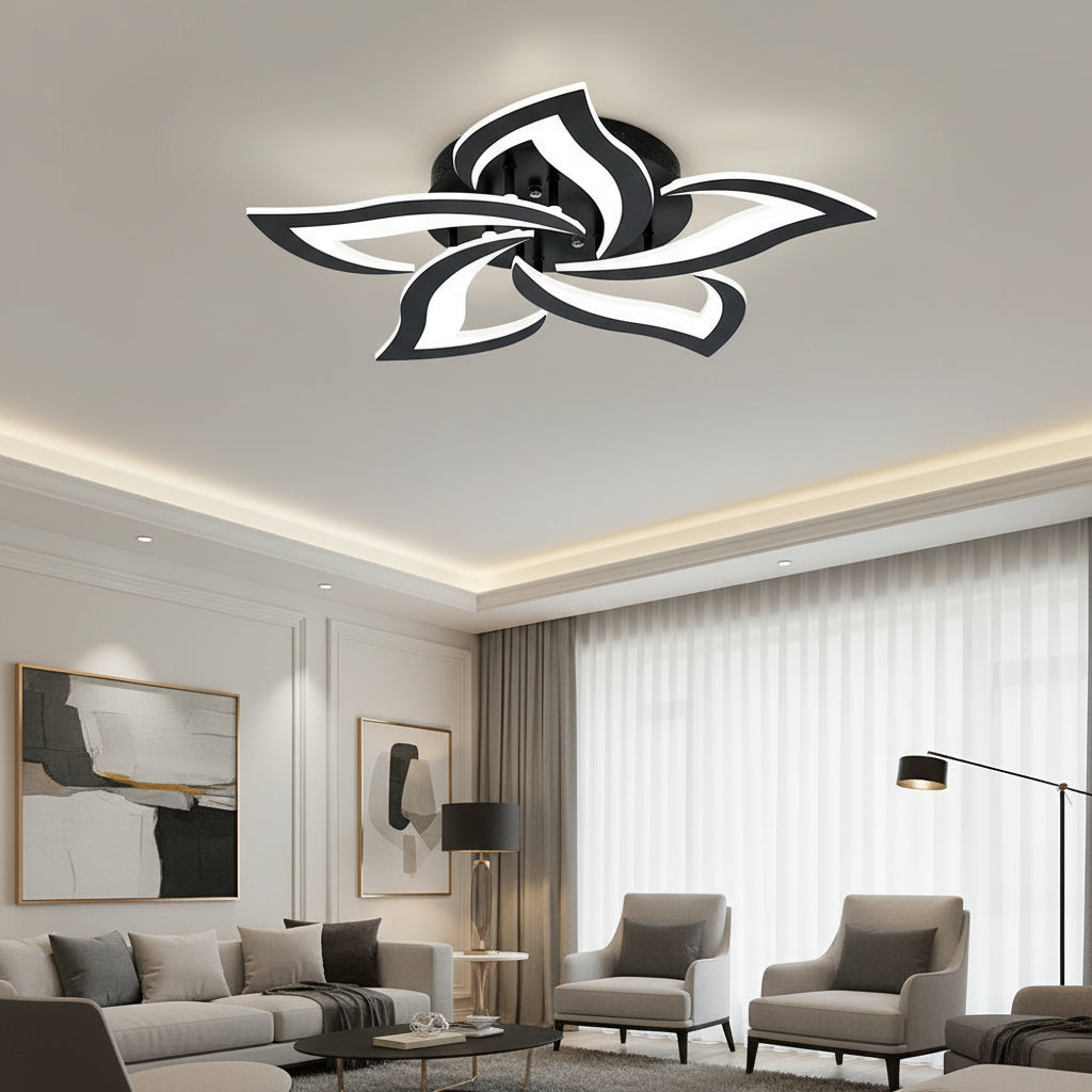 Fiva Flower Ceiling Light Black 5 Heads | Celestre