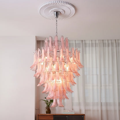 Feno Mid Century Glass Petal Chandelier Dia75cm-7 layers | Celestre