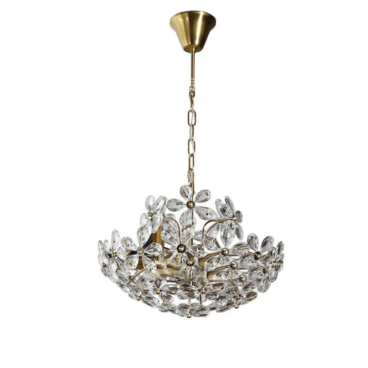 Taco Modern Floral Crystal Pendant Light D 45 cm | Celestre