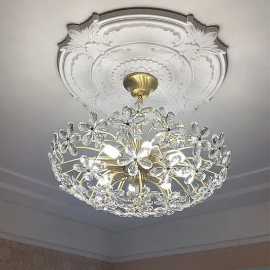 Taco Modern Floral Crystal Pendant Light | Celestre