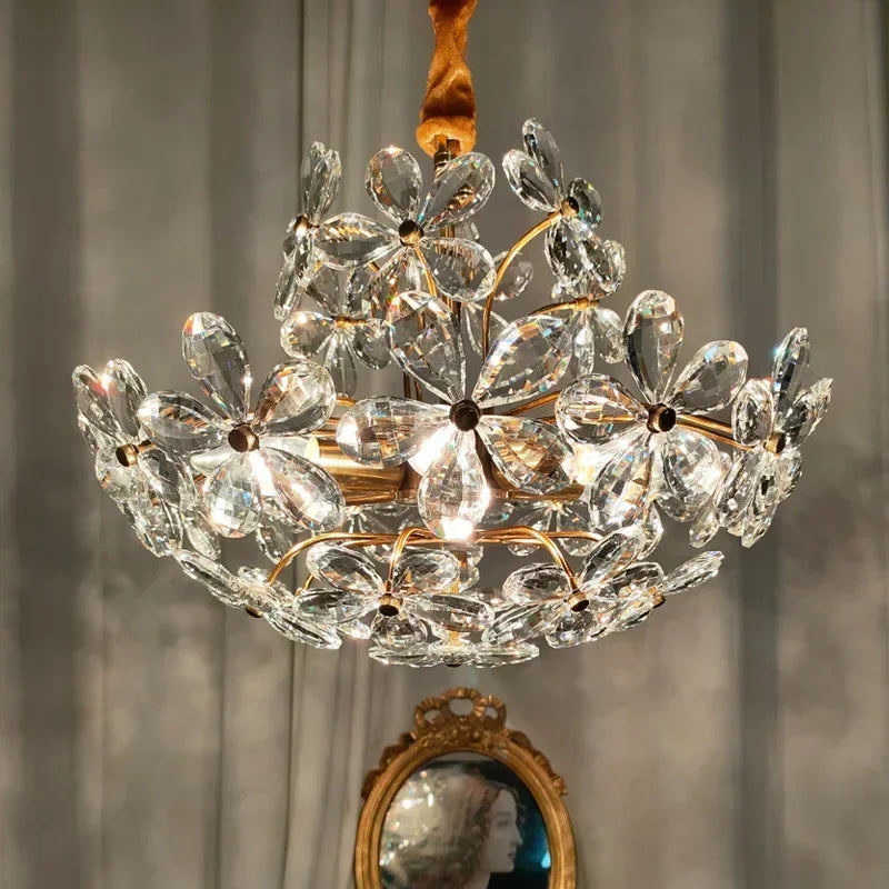 Taco Modern Floral Crystal Pendant Light | Celestre