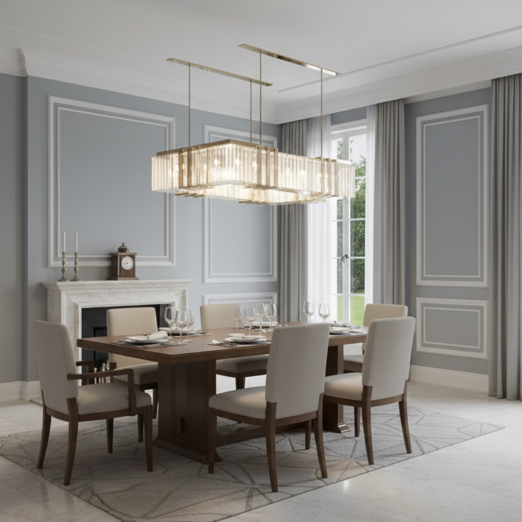 Dora Cubist Fluted Crystal Chandelier L 60 cm x W 40 cm | Celestre