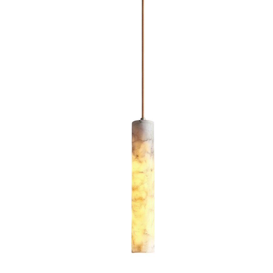 Olri Alabaster Cylindrical Pendant Light | Celestre