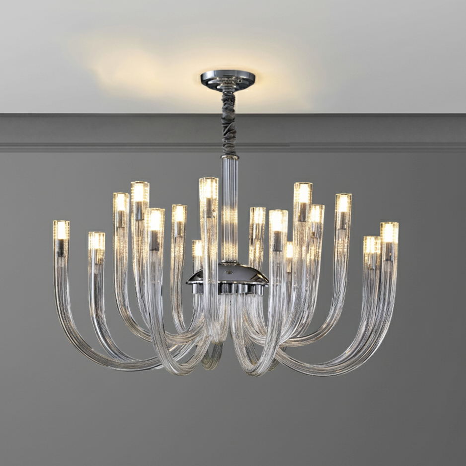 Lume Contemporary Glass Chandelier 16 Heads | Celestre