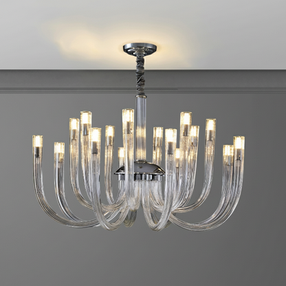 Lume Contemporary Glass Chandelier 16 Heads | Celestre
